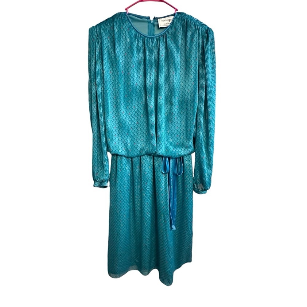 🔴5 for $40 SALE!
Classicques Vintage Long Sleeve, Chiffon, Bloused, Dress M